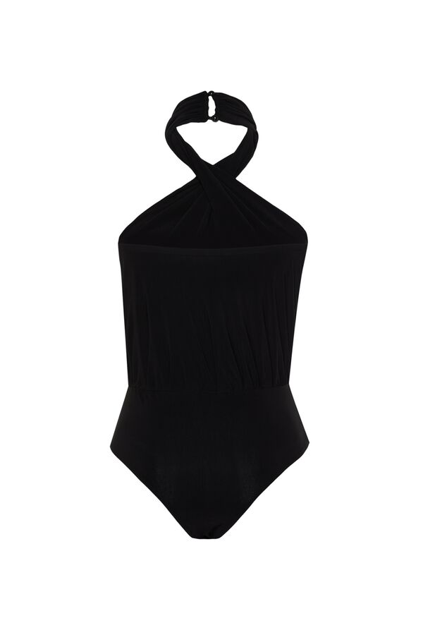 Trendyol Body de punto manga larga negro