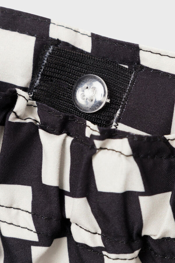 Name it Ba&ntilde;ador para ni&ntilde;o estampado cuadros blanco