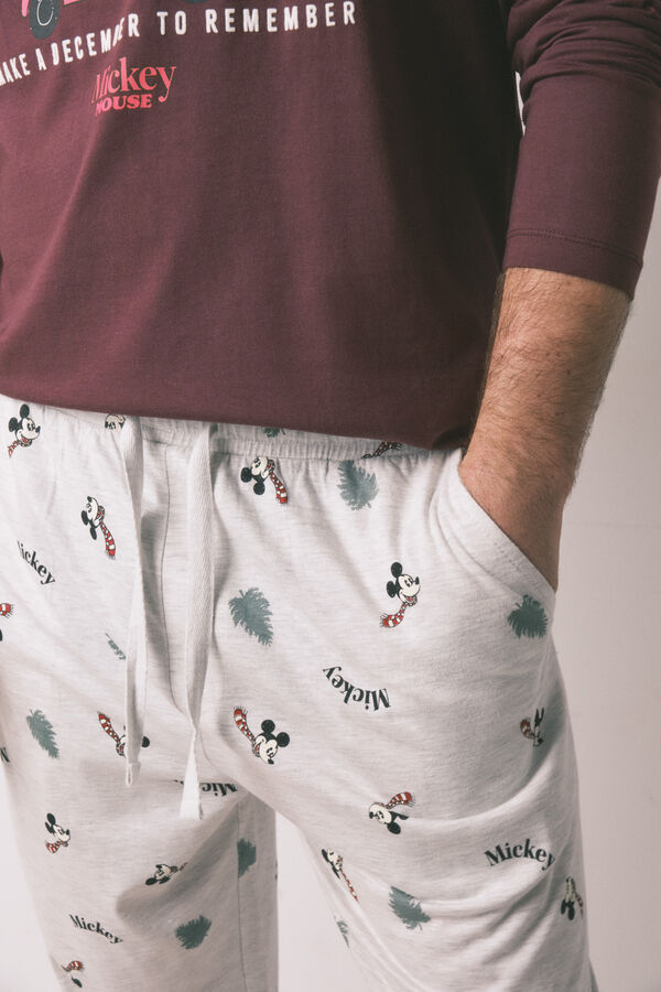 Women'secret Pijama comprido masculino Mickey Mouse 100% algod&atilde;o vermelho