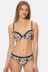 DIM Sujetador cl&aacute;sico con aros de suave microfibra print flores estampado