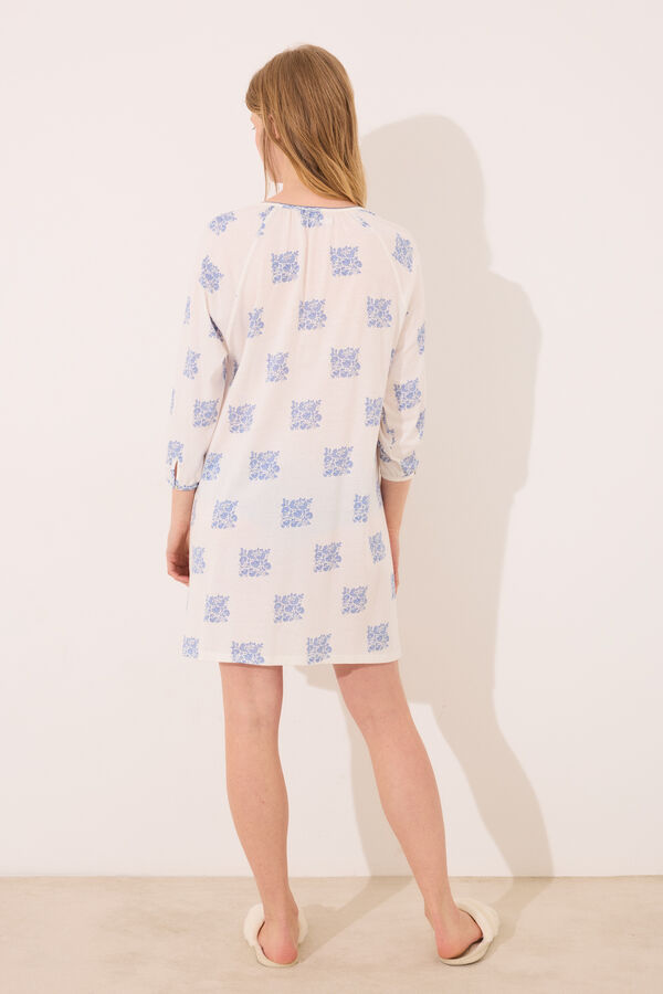 Women'secret Camis&oacute;n corto "maternity" blanco estampado boho marfil