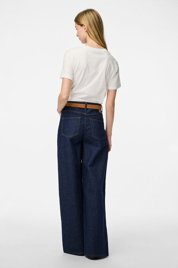 Pieces Top de algodão manga azul