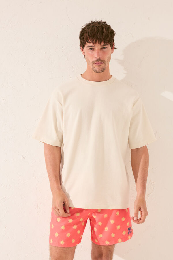 Women'secret Ba&ntilde;ador hombre print SmileyWorld&reg; coral