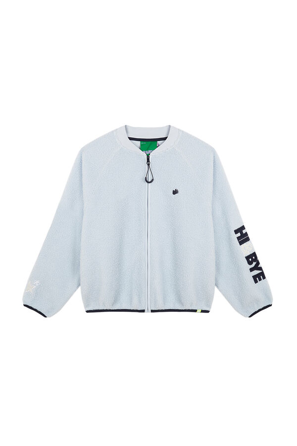 HI&BYE borrego bomber Sweatshirt azul