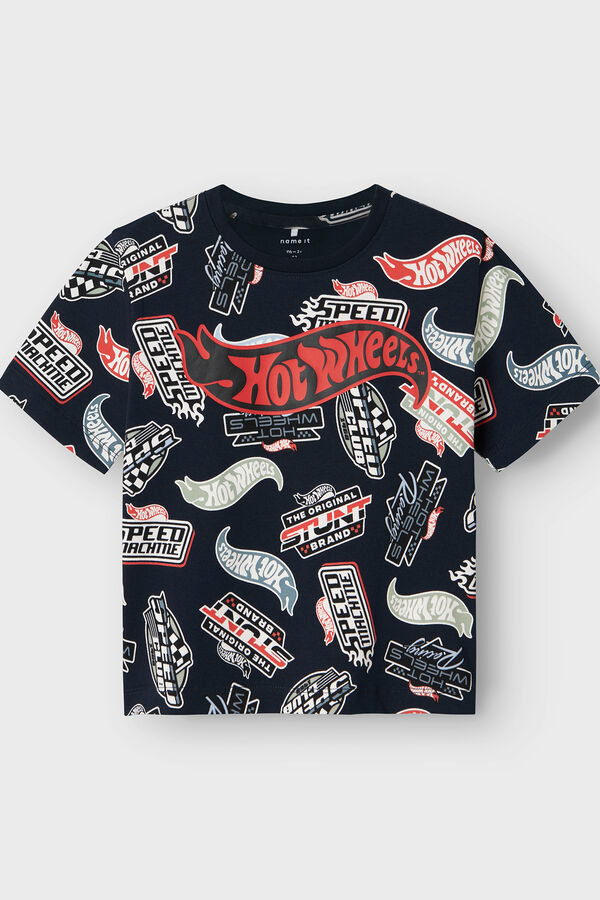 Name it Camiseta manga curta Hotwheels  azul