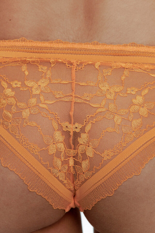 Black Limba Calcinha Ember clássica de renda vermelho