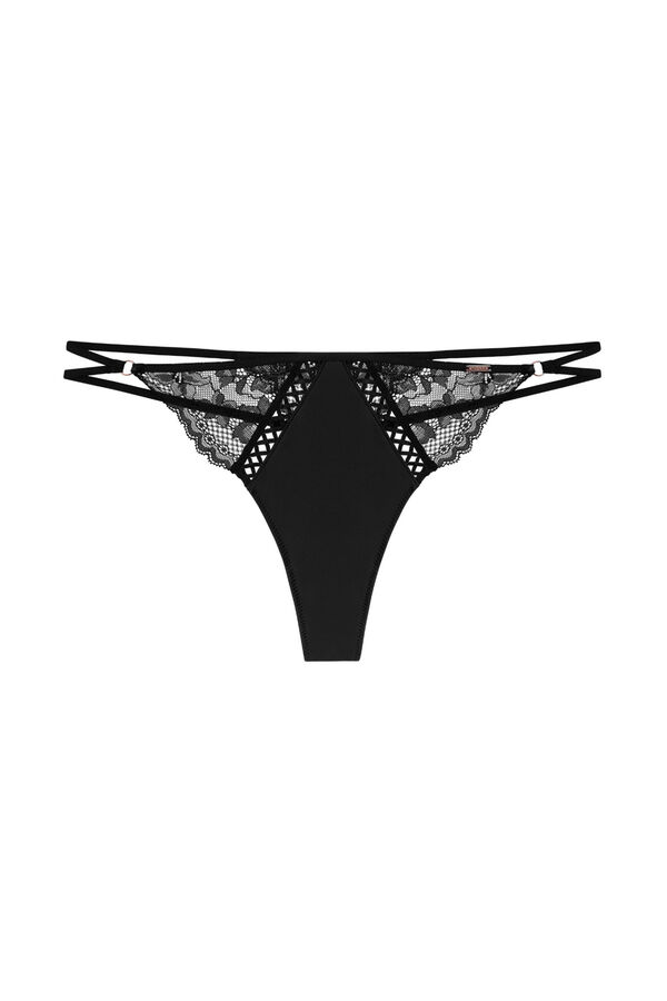 Dorina Braga tanga Lyra Satin negro