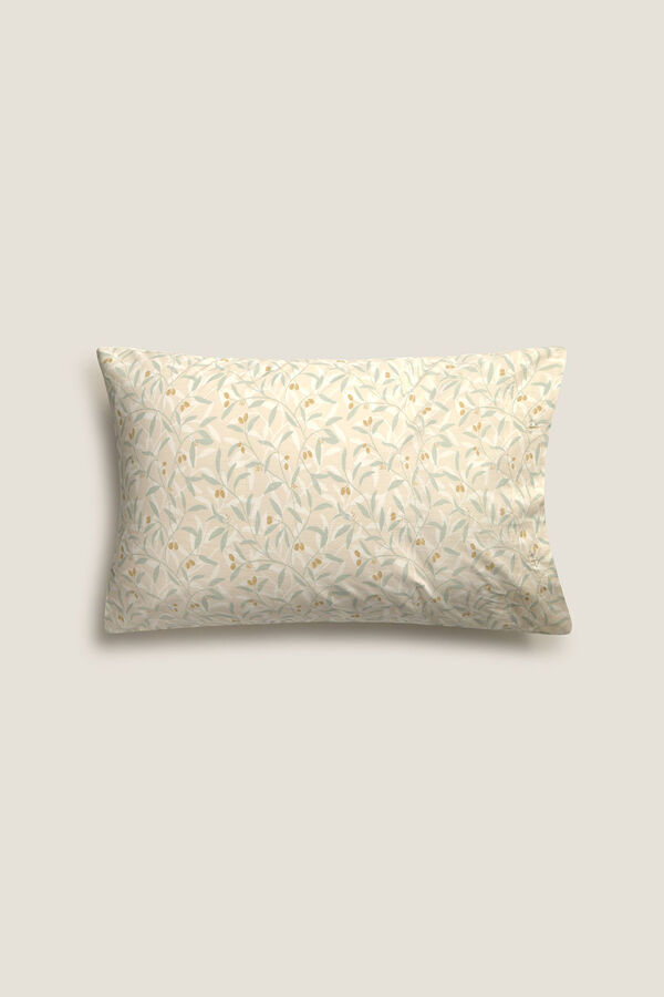Textura Funda de almohada estampada reversible blanco