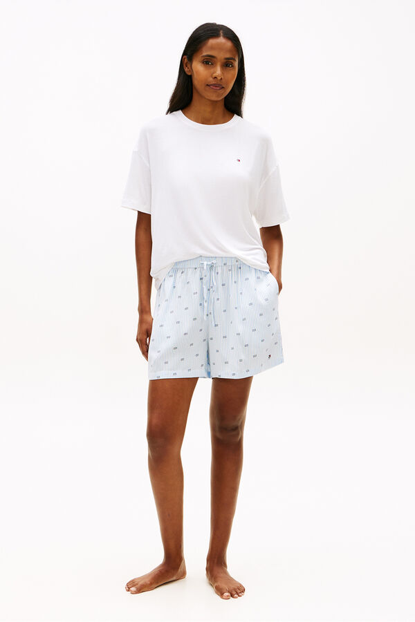 Tommy Hilfiger Conjunto de pijama curto estampado azul