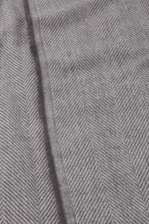 Textura Manta tejido espiga gris
