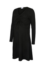 Mamalicious Vestido curto para maternidade e amamenta&ccedil;&atilde;o preto