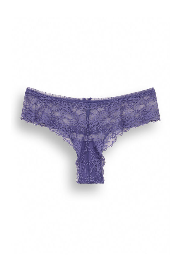 Women'secret Cueca larga brasileira larga encaixe azul azul