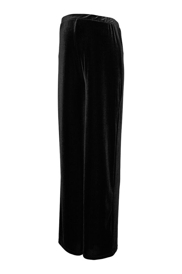 Mamalicious Pantal&oacute;n largo terciopelo maternity negro