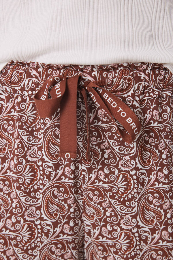 Women'secret Pantal&oacute;n largo lounge viscosa paisley estampado