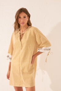 Women'secret T&uacute;nica midi algod&oacute;n rayas cenefa