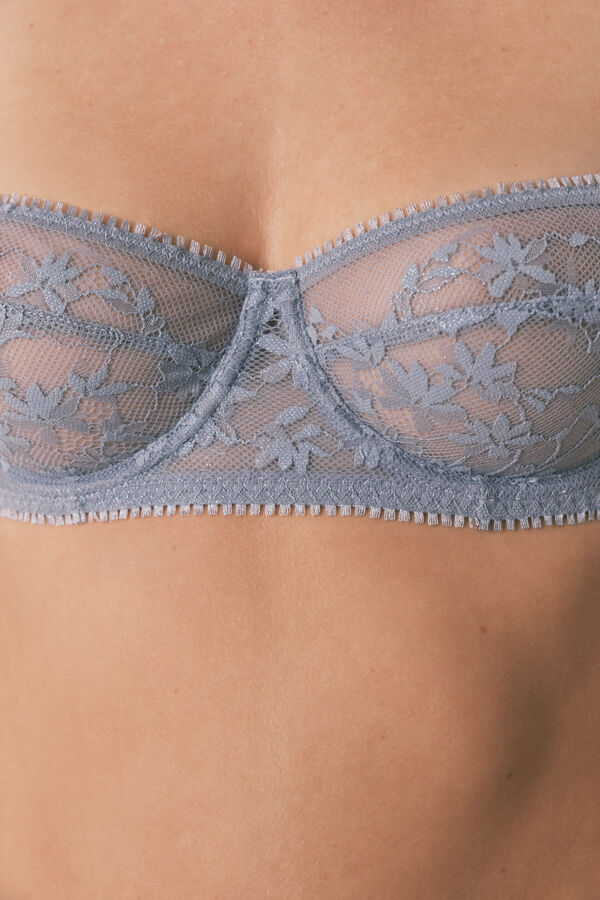 Women'secret Sujetador balconette PRETTY encaje azul  azul