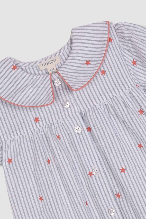 Gocco Pijama riscas de estrelas brancas branco