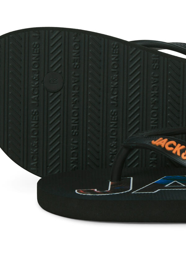 Jack & Jones Chinelos com sola estampada preto