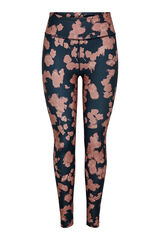 Only Play Leggings de cintura alta, color azul grafito y acabado lavado rosa palo gris