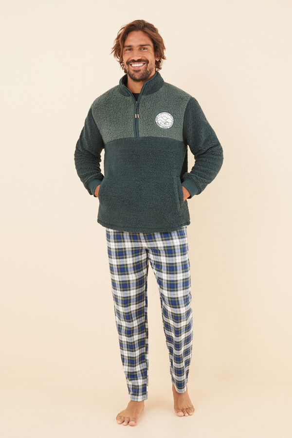 Women'secret Sweatshirt de l&atilde; verde para homem verde