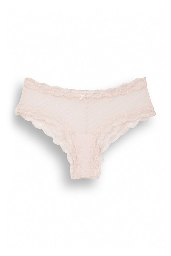 Women'secret Renda brasileira larga de renda rosa rosa