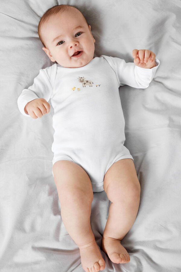 Name it Pack de 2 bodies de bebé de manga comprida branco