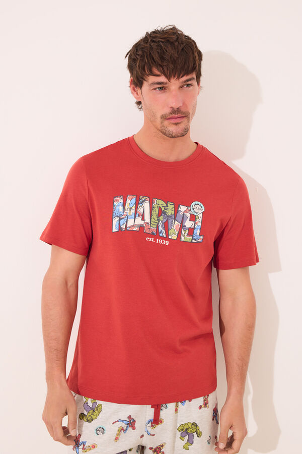 Women'secret Pijama Marvel rojo/coral rojo
