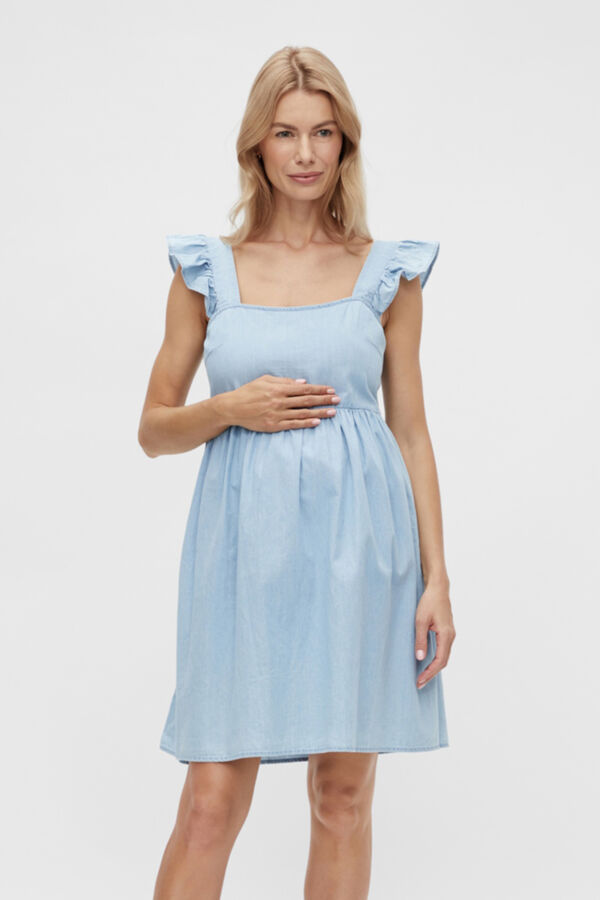 Mamalicious Vestido corto de tirantes maternity azul