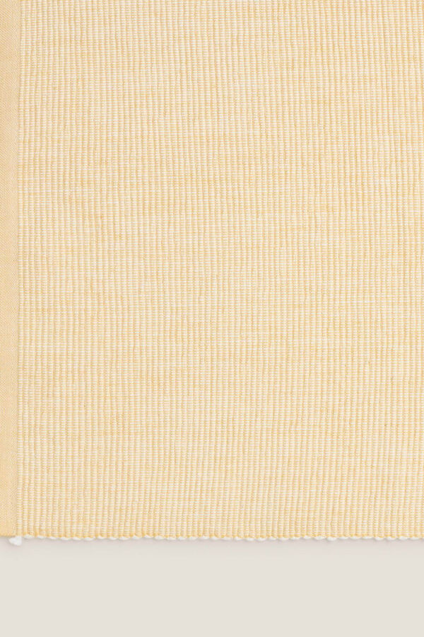 Textura Set 2 manteles individuales flecos algod&oacute;n 35x45cm. amarillo