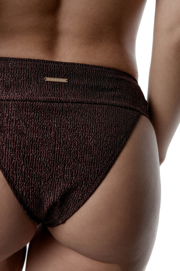 Black Limba Calcinha de biquíni brasileira Brown Radiance castanho