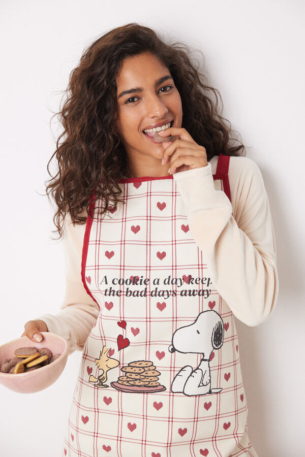 Women'secret Avental cruzado do Snoopy branco