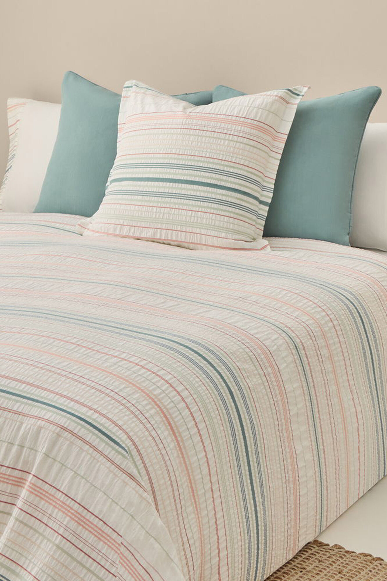 Textura Funda n&oacute;rdica rayas seersucker