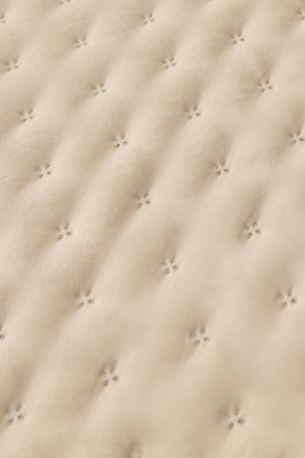 Textura Edred&oacute;n liso reversible beige