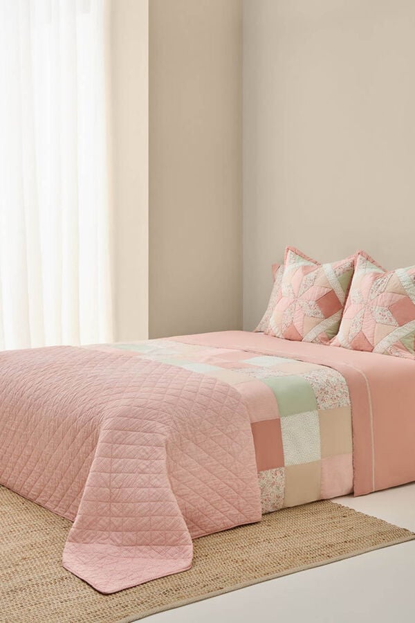 Textura Len&ccedil;ol algod&atilde;o flores rosa