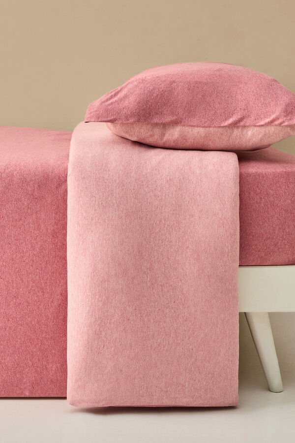 Textura Funda n&oacute;rdica punto algod&oacute;n sostenible fucsia