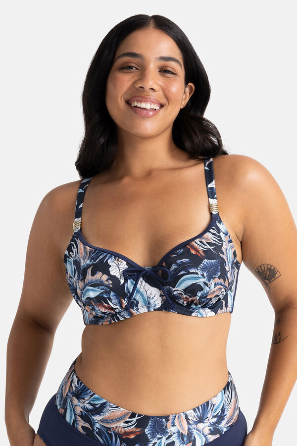 Dorina Top de bikini sin relleno Tasmania azul