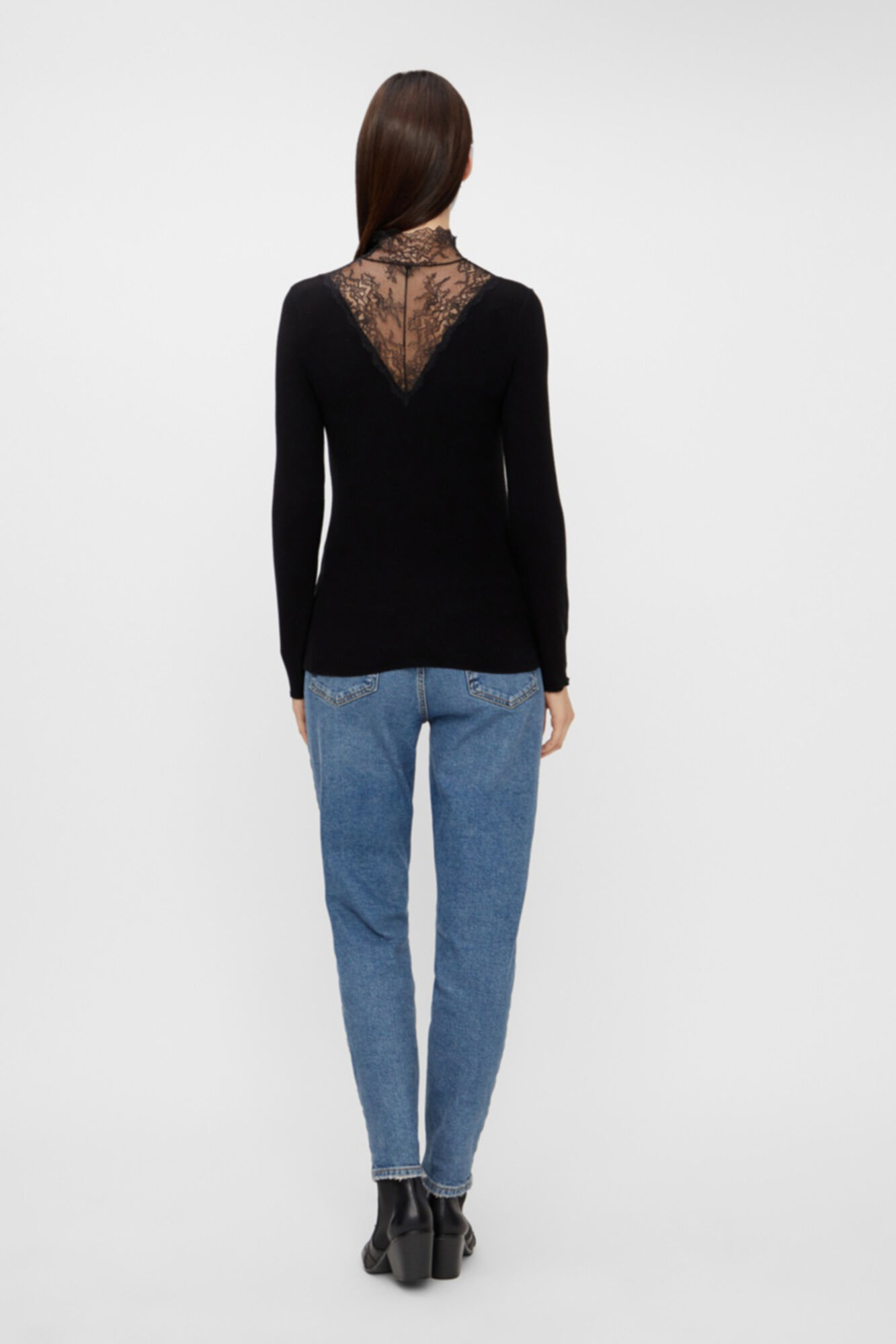 Pieces Top de manga comprida e viscose