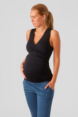 Mamalicious Top renda maternity de amamenta&ccedil;&atilde;o  preto