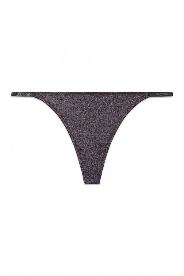 Women'secret Tanga lurex terciopelo negro negro
