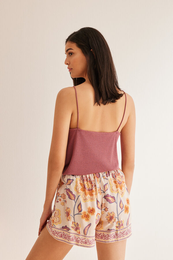 Women'secret Camiseta tirantes textura granate burdeos