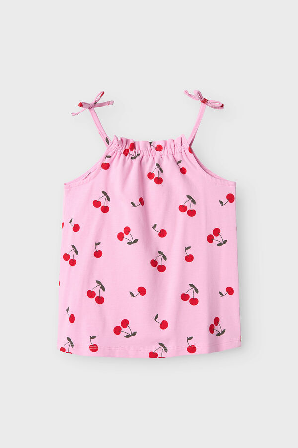 Name it Camiseta estampada para menina rosa