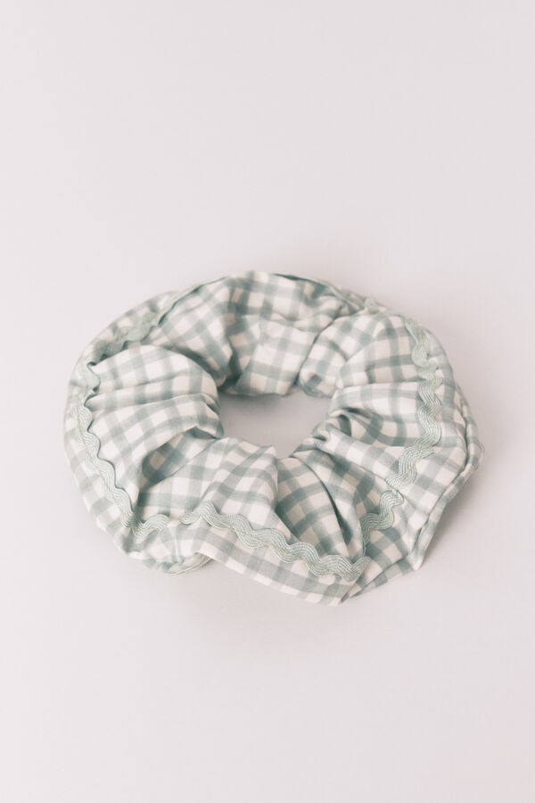 Women'secret Maxi scrunchie vichy verde azul