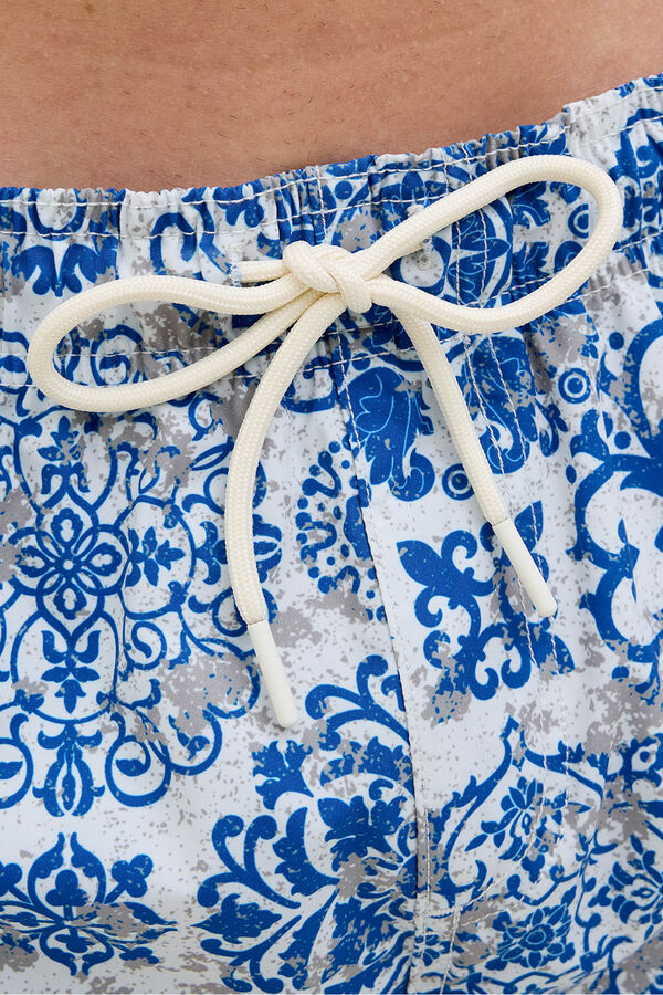 Jack & Jones Ba&ntilde;ador estampado blanco