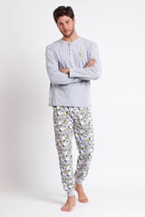 Admas Pijama Family Snoopy Funny para hombre&nbsp; gris