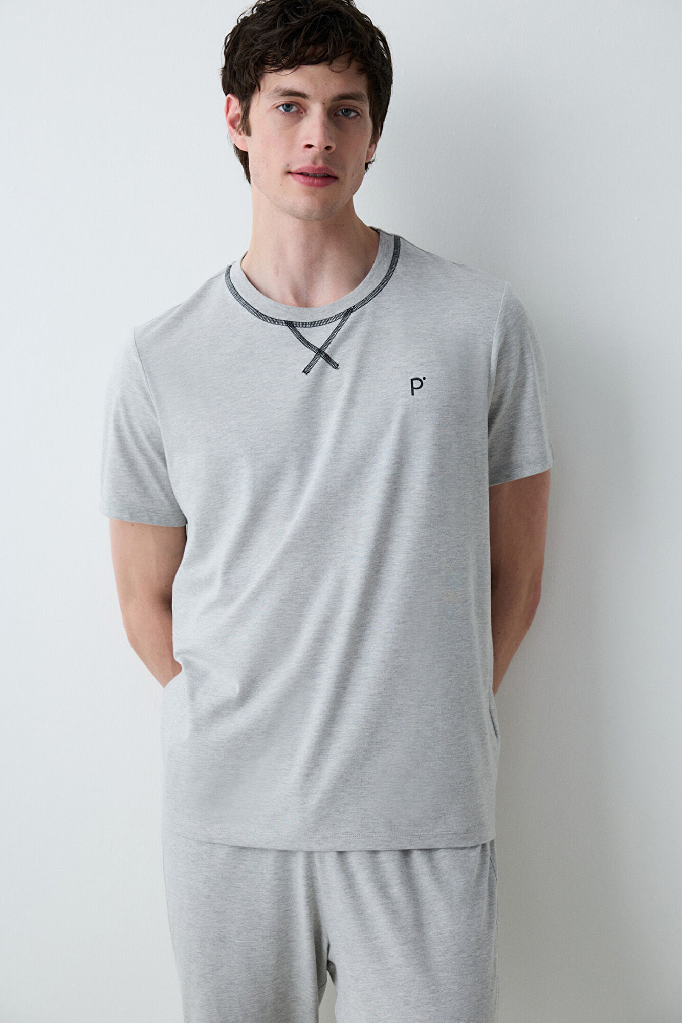 Penti Conjunto de pijama largo gris