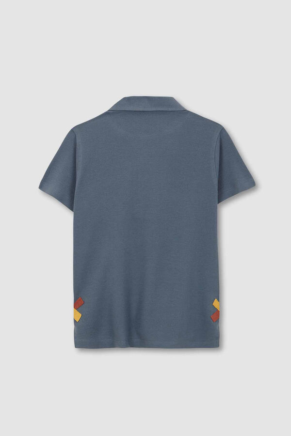 Gocco Polo Detalles Contraste Gris kaki