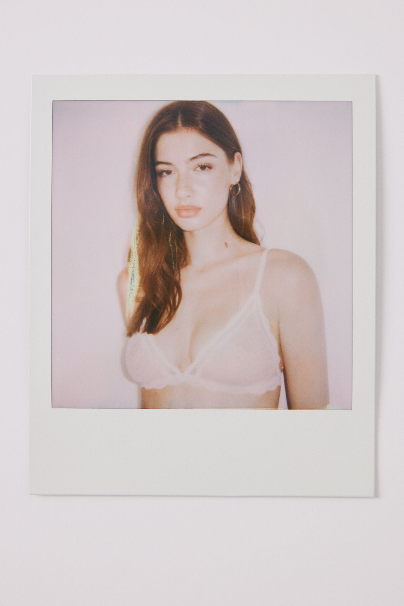 Women'secret Suti&atilde; triangular de renda rosa NATURAL