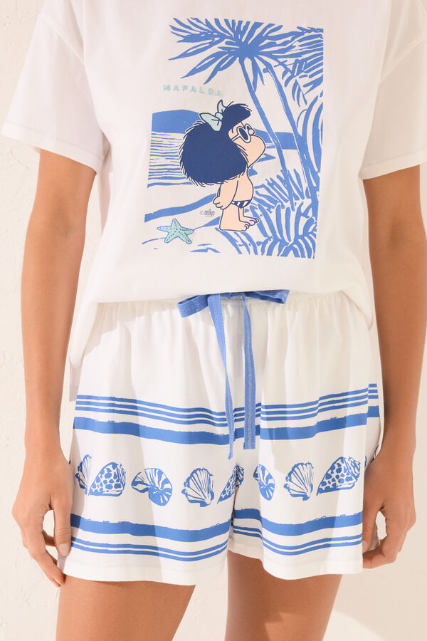 Women'secret Pijama branco de manga curta branco