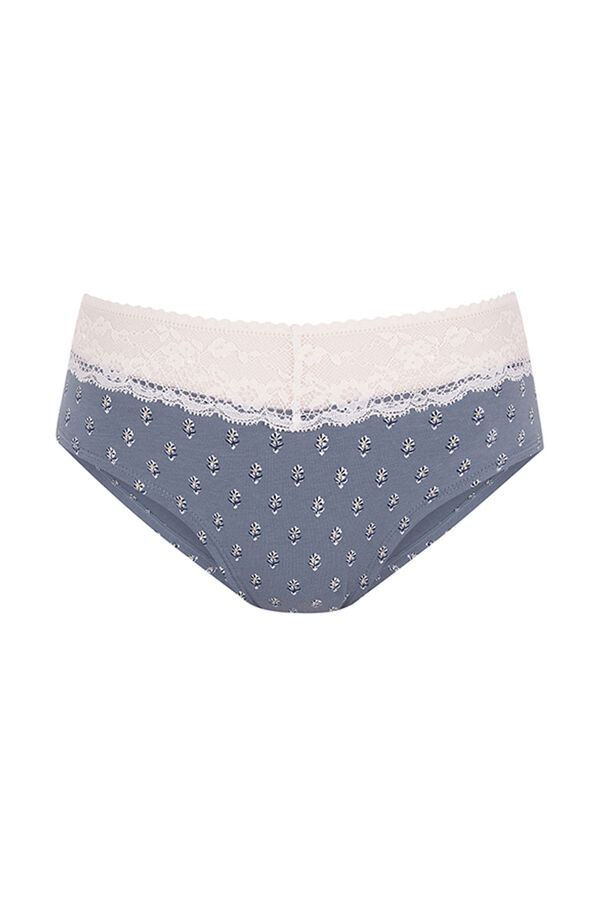 Women'secret Braga Hipster estampado azul estampado