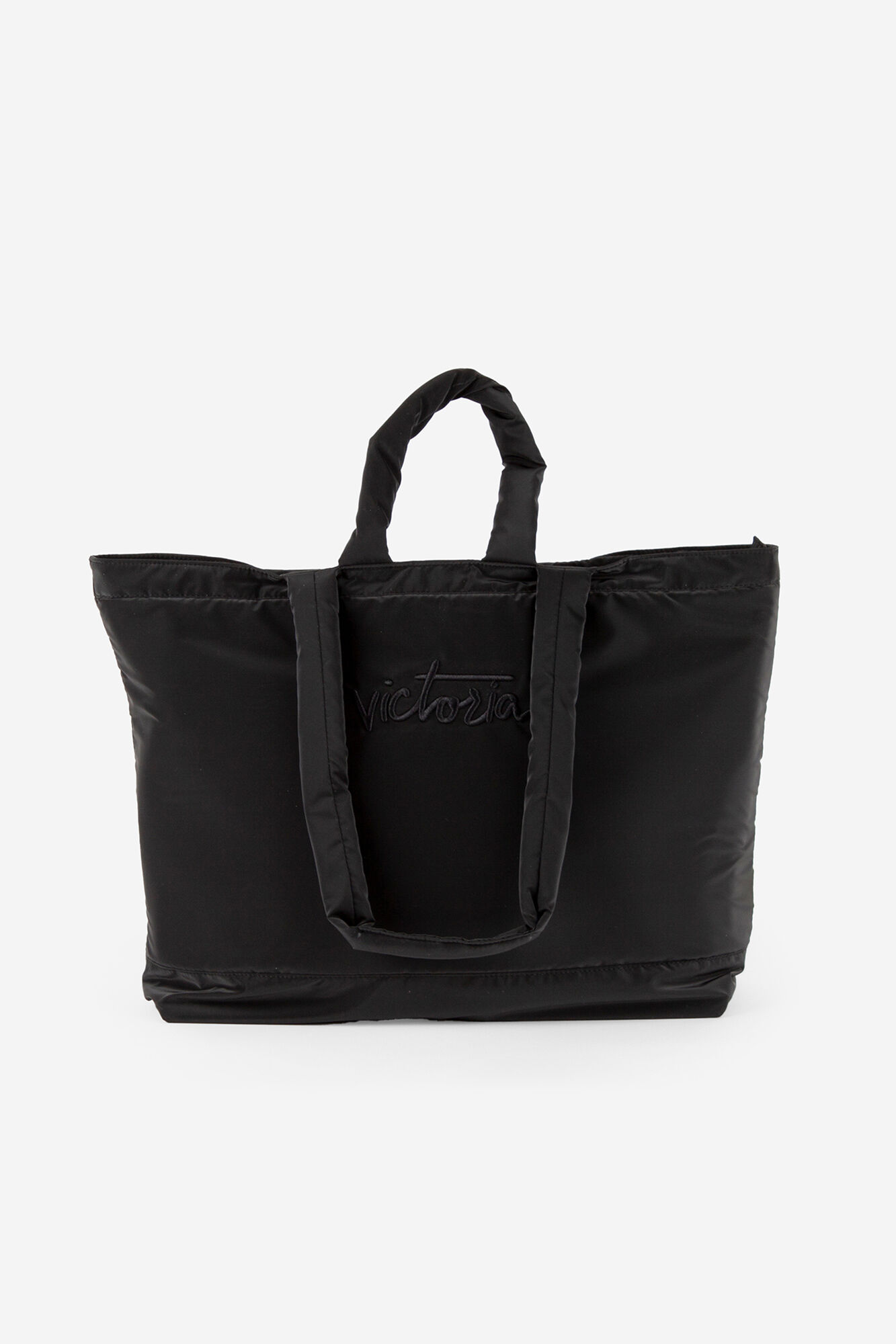 Victoria Sacola de compras em nylon acolchoado met&aacute;lico